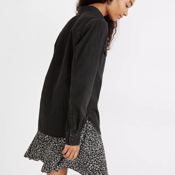Madewell > Denim Snap-Button Western Shirt in Lunar Wash > M - Picture 3 of 11